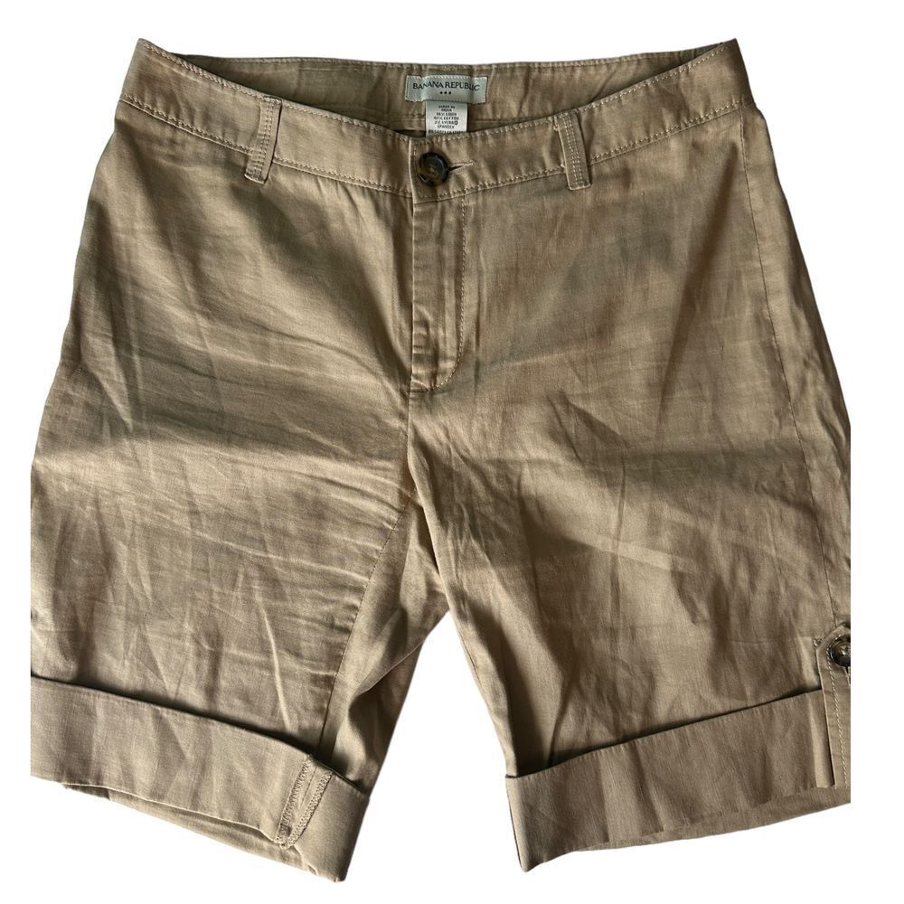 Banana Republic Brown‎ Linen Blend Shorts Size 6